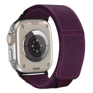 For Apple Watch Series 9 45mm Loop Woven Nylon Watch Band(Purple)