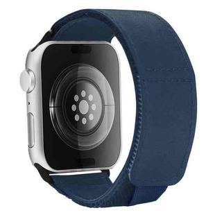 For Apple Watch Series 9 41mm Loop Woven Nylon Watch Band(Dark Blue)