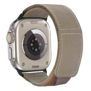 For Apple Watch Ultra 49mm Loop Woven Nylon Watch Band(Khaki)
