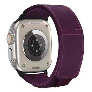 For Apple Watch SE 40mm Loop Woven Nylon Watch Band(Purple)