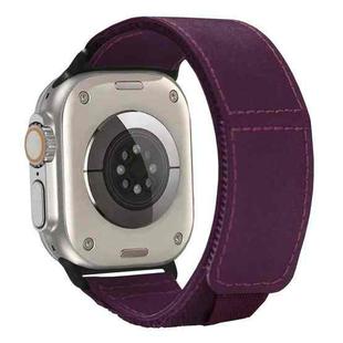 For Apple Watch Series 10 46mm Loop Woven Nylon Watch Band(Purple)