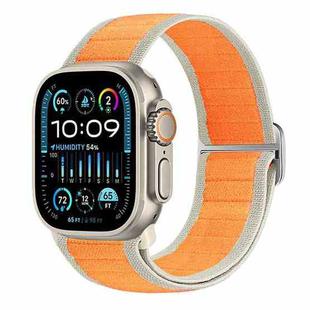 For Apple Watch Ultra 2 49mm Nylon Elastic Buckle Watch Band(Orange)