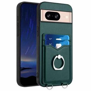 For Google Pixel 8 R20 Ring Card Holder Phone Case(Green)