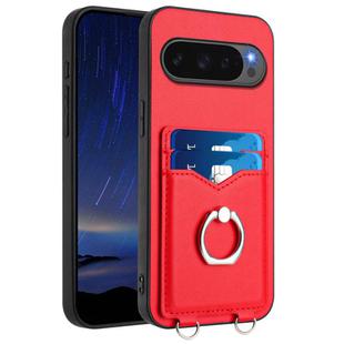 For Google Pixel 10 Pro XL R20 Ring Card Holder Phone Case(Red)