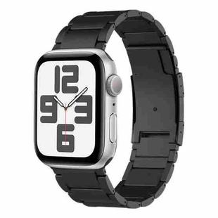 For Apple Watch SE 2023 44mm Titanium Metal Watch Band(Black)