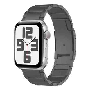 For Apple Watch SE 2023 44mm Titanium Metal Watch Band(Grey)