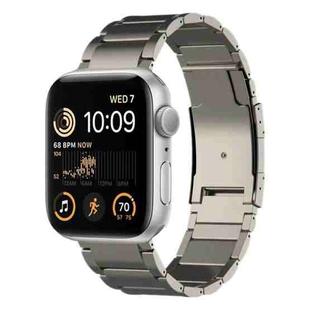 For Apple Watch SE 2022 44mm Titanium Metal Watch Band(Titanium)