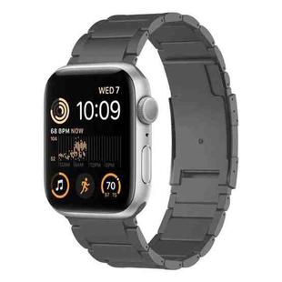 For Apple Watch SE 2022 44mm Titanium Metal Watch Band(Grey)