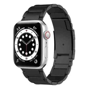 For Apple Watch SE 44mm Titanium Metal Watch Band(Black)