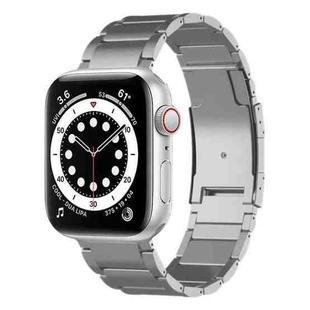 For Apple Watch SE 44mm Titanium Metal Watch Band(Silver)