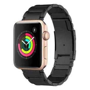 For Apple Watch Series 3 38mm Titanium Metal Watch Band(Black)