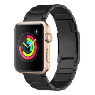 For Apple Watch Series 3 42mm Titanium Metal Watch Band(Black)