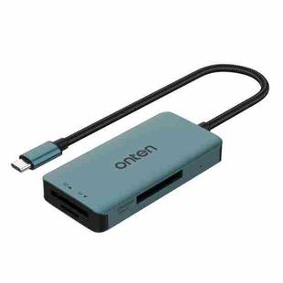 Onten C11 3 in 1 USB-C / Type-C to CFepress Type-B & SD & TF Card Reader(Pine Green)