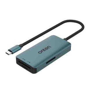 Onten C12 3 in 1 USB-C / Type-C to CFepress Type-A & SD & TF Card Reader(Pine Green)