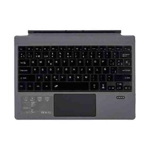 1089DC-ES Spanish Backlit Magnetic Bluetooth 3.0 Keyboard for Microsoft Surface Pro 7 / 6 / 2017 / 4 / 3(Grey)