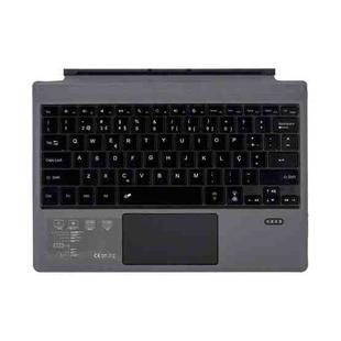1089DC-PT Portuguese Backlit Magnetic Bluetooth 3.0 Keyboard for Microsoft Surface Pro 7 / 6 / 2017 / 4 / 3(Grey)