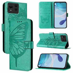 For Asus Zenfone 11 Ultra Embossed Butterfly Leather Phone Case(Green)
