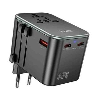 hoco AC17 Supporter PD 65W 2 x USB-C / Type-C + USB-A Universal Conversion Charger(Black)