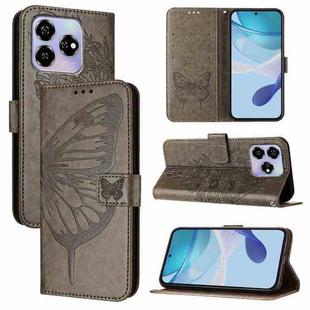 For ZTE Blade V60 / Axon 60 4G Embossed Butterfly Leather Phone Case(Grey)