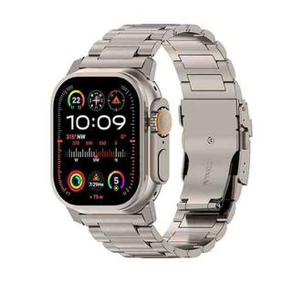 For Apple Watch Ultra 2 49mm 26mm Safety Buckle Titanium Alloy Watch Band(Titanium)