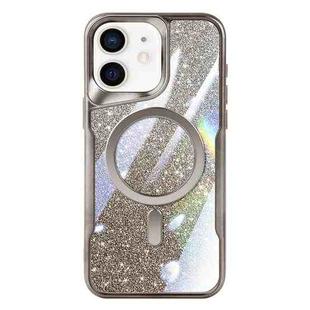 For iPhone 11 Blade MagSafe Magnetic Gradient Glitter PC Phone Case(Titanium Grey)