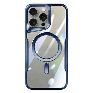 For iPhone 15 Pro Max Blade MagSafe Magnetic Transparent PC Phone Case(Blue)