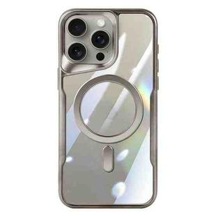 For iPhone 14 Pro Max Blade MagSafe Magnetic Transparent PC Phone Case(Titanium Grey)