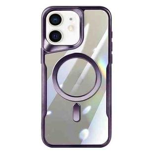 For iPhone 11 Blade MagSafe Magnetic Transparent PC Phone Case(Purple)