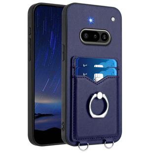 For Nothing Phone 3a R20 Ring Card Holder Phone Case(Blue)