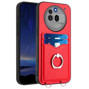 For Nothing Phone 3a Pro R20 Ring Card Holder Phone Case(Red)