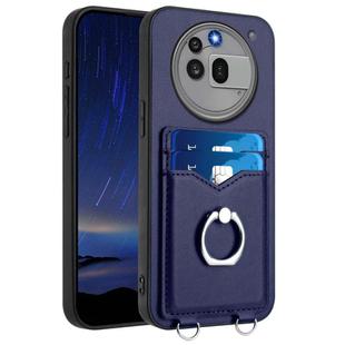 For Nothing Phone 3a Pro R20 Ring Card Holder Phone Case(Blue)