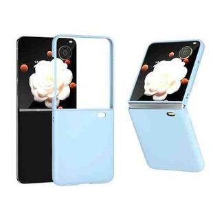 For Honor Magic V Flip 3 in 1 PC Frosted Skin Feel Full Coverage Phone Case(Light Blue)