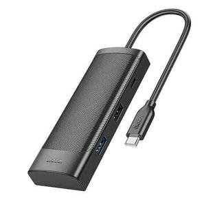 hoco HB43 7 in 1 USB-C / Type-C Multifunctional Converter, Length: 0.2m(Black)