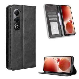 For itel S25 4G Magnetic Buckle Retro Texture Leather Phone Case(Black)