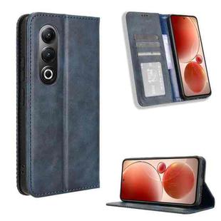 For itel S25 4G Magnetic Buckle Retro Texture Leather Phone Case(Blue)