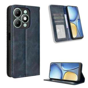 For itel A90 4G Magnetic Buckle Retro Texture Leather Phone Case(Blue)