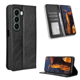 For itel A95 5G Magnetic Buckle Retro Texture Leather Phone Case(Black)