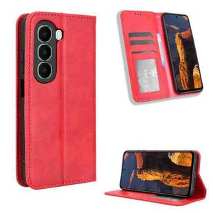 For itel A95 5G Magnetic Buckle Retro Texture Leather Phone Case(Red)