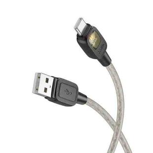 hoco U124 3A USB to USB-C / Type-C Smart Power-off Data Cable, Length: 1.2m(Black)