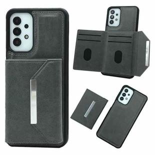 For Samsung Galaxy S20 FE Solid Color Metal Buckle Card Slots Bag Phone Case(Grey)
