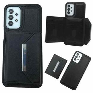 For Samsung Galaxy S20 FE Solid Color Metal Buckle Card Slots Bag Phone Case(Black)