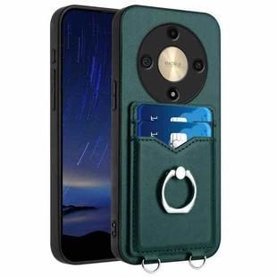 For Honor X9b / Magic6 Lite R20 Ring Card Holder Phone Case(Green)