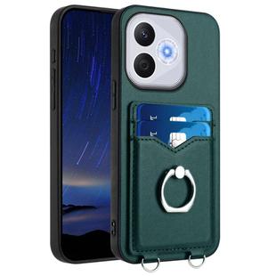 For Honor 400 Lite / X70i R20 Ring Card Holder Phone Case(Green)