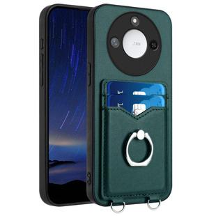 For Honor X60 / X9c Smart R20 Ring Card Holder Phone Case(Green)