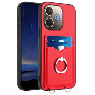 For OPPO A5 Energy / A5 Pro 5G Global R20 Ring Card Holder Phone Case(Red)