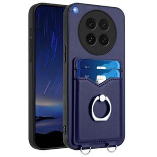 For OPPO Find X8s R20 Ring Card Holder Phone Case(Blue)