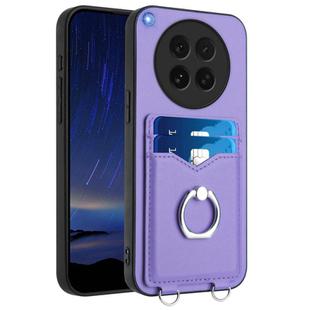 For OPPO Find X8s R20 Ring Card Holder Phone Case(Purple)