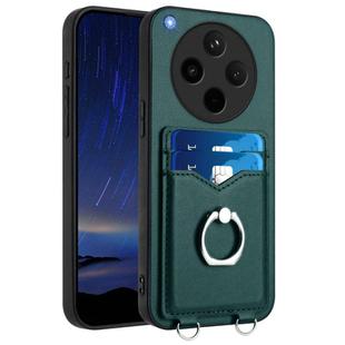 For OPPO Find X8s+ R20 Ring Card Holder Phone Case(Green)