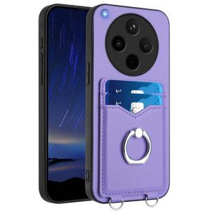 For OPPO Find X8s+ R20 Ring Card Holder Phone Case(Purple)