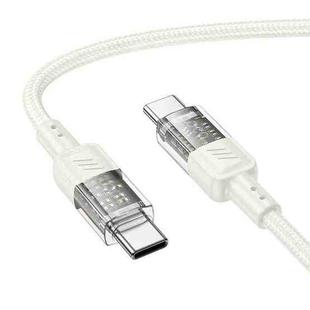 hoco U129 Spirit 1.2m 60W USB-C / Type-C to Type-C Transparent Charging Data Cable(Beige)